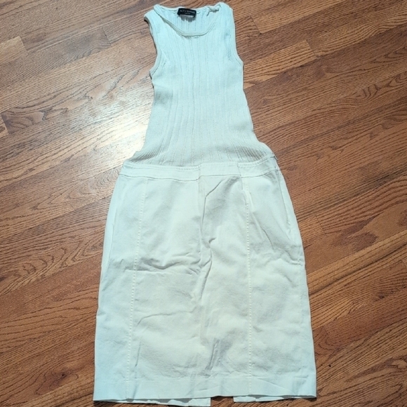 Piazza Sempione White Knit Sleeveless Dress - Picture 3 of 8